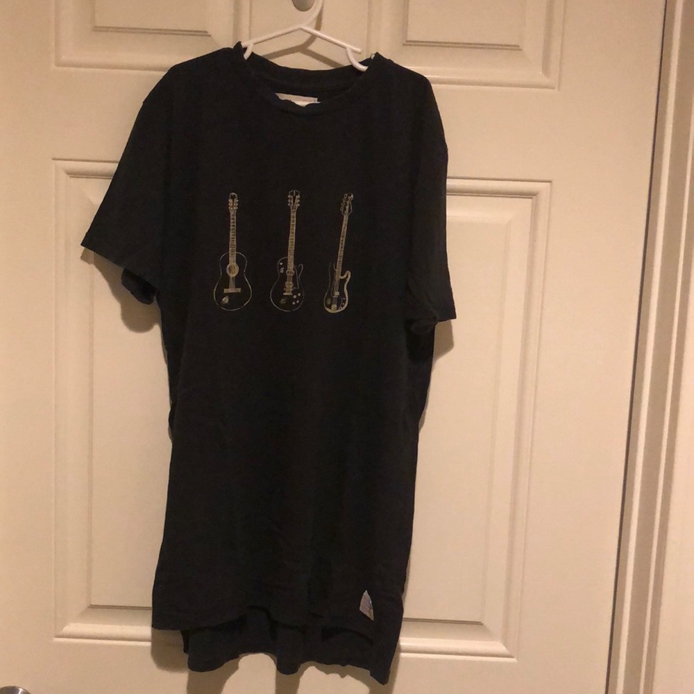 Zara Kids Big Boy Black short sleeve with guitars T-shirt